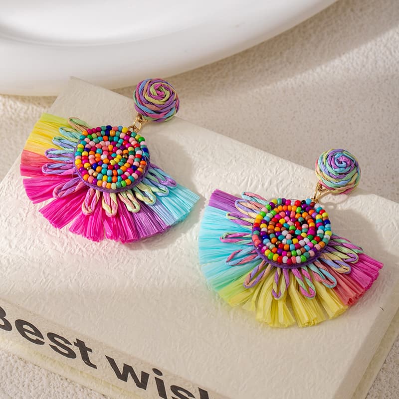 QHA Holiday-style Rafi Grass Earrings 02