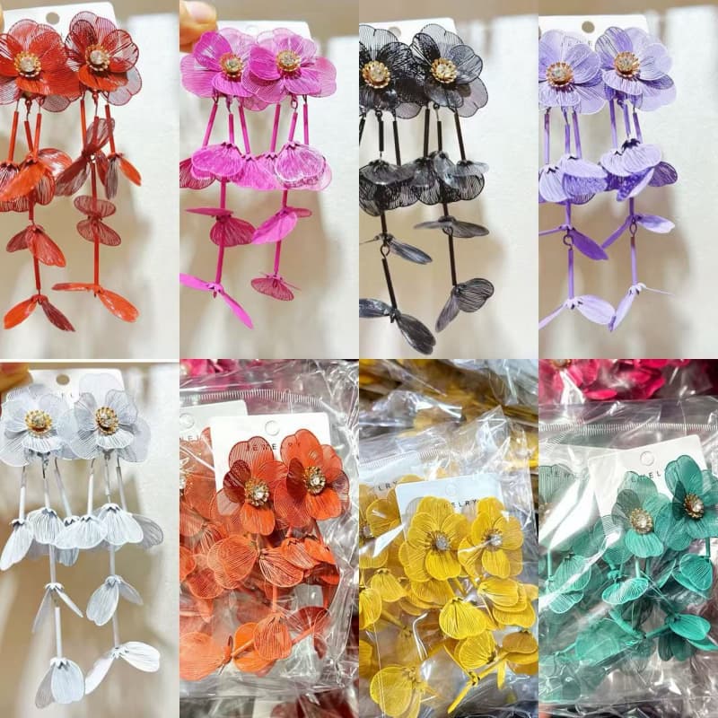 MLA Hollowed-out Metal Earrings 03