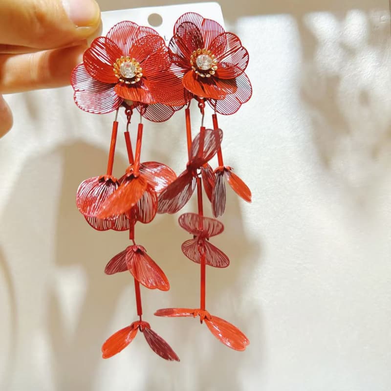 MLA Hollowed-out Metal Earrings 03